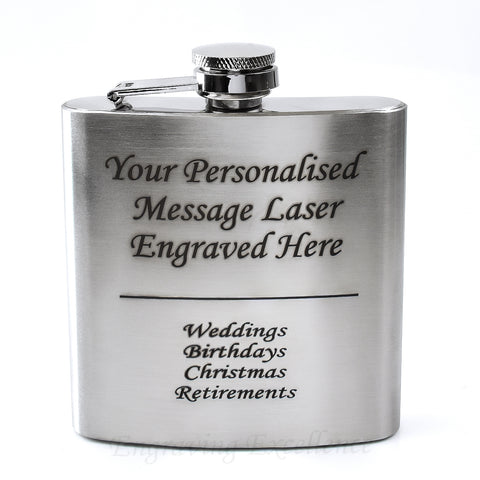 6oz Silver Hip Flask 360 Product View