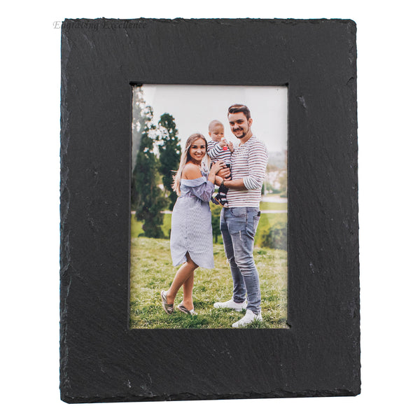 Personalised Slate Photo Frame 6x4", 5x7" or 8x6"
