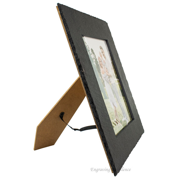 Personalised Slate Photo Frame 6x4", 5x7" or 8x6"