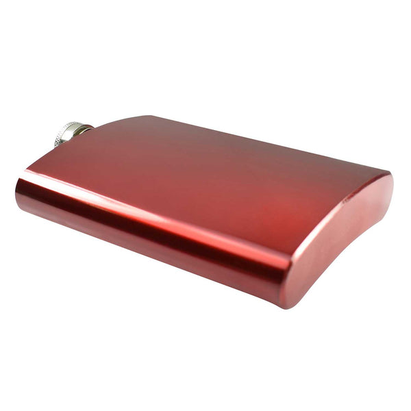 8oz Red Hip Flask