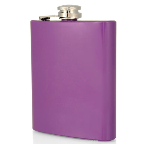 Personalised 7oz Purple Hip Flask