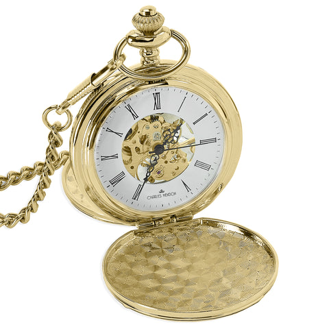 Gold Mechanical Pocket Watch 360 Product View