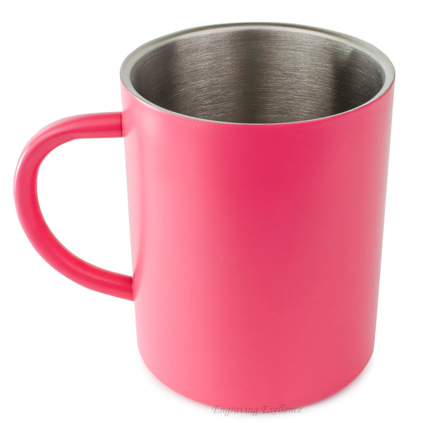 Personalised Double-Walled Mug - Dark Pink