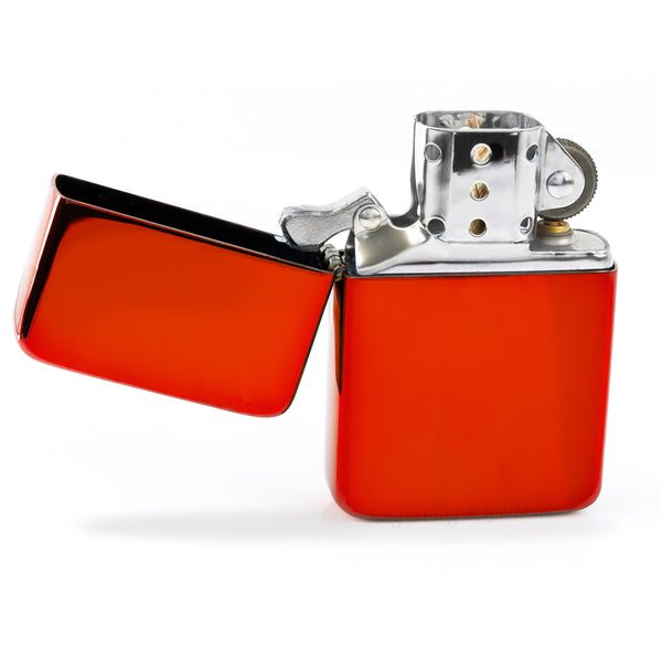 Premium Brass Flip Lighter - Red