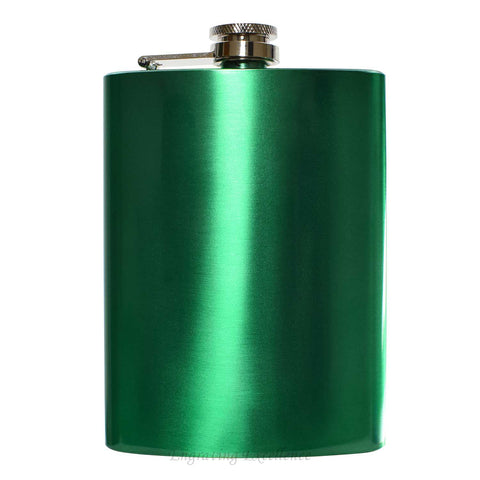 8oz Green Hip Flask