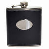 Black Oval 7oz Hip Flask Gift Set