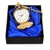 Gold Pocket Watch with Arabic Numerals
