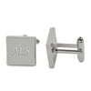 Square Rhodium Plated Cufflinks