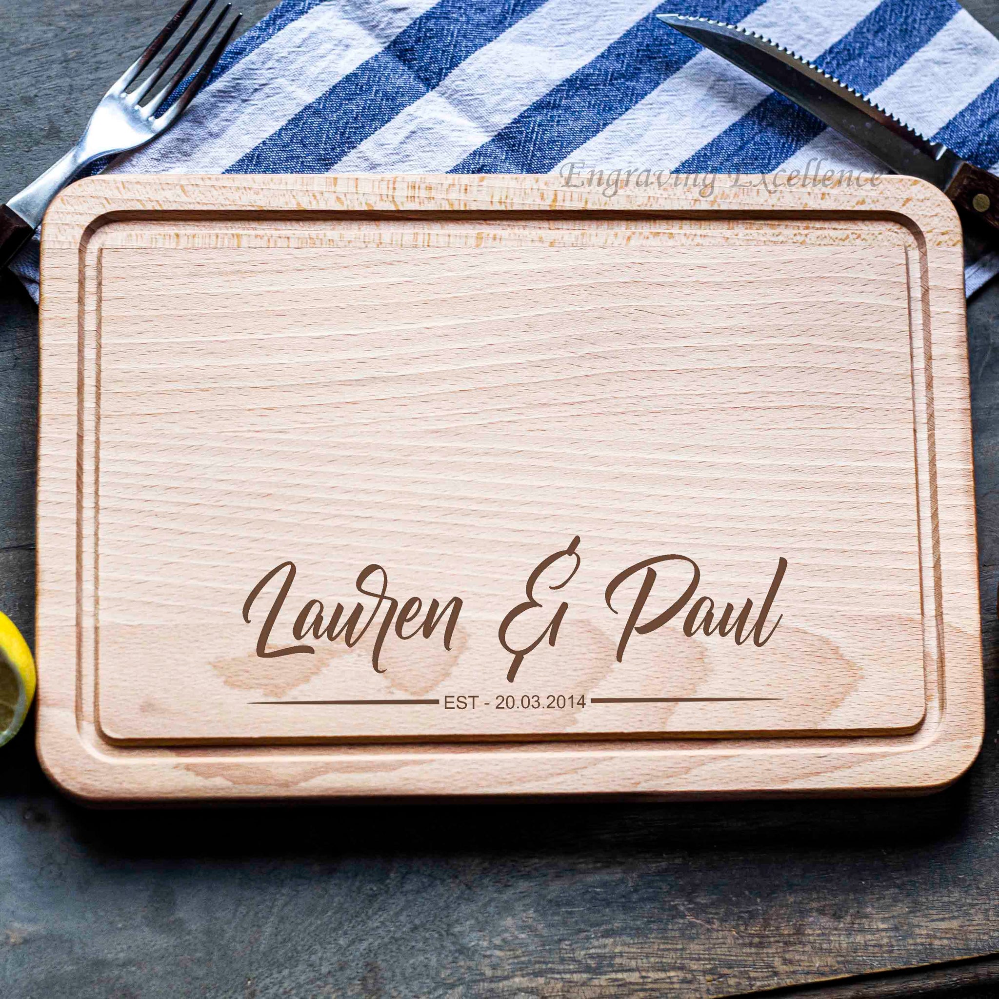 Personalised Rectangular Chopping Board - Design 2