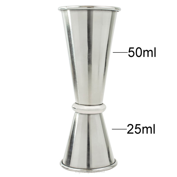 Shiny Silver 25/50ml Jigger