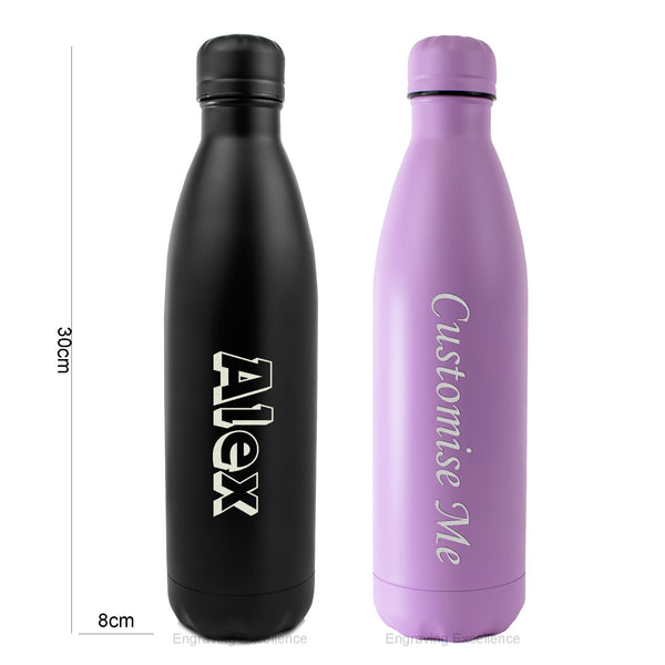 Personalised Large 750ml Thermal Bottle - Lavender