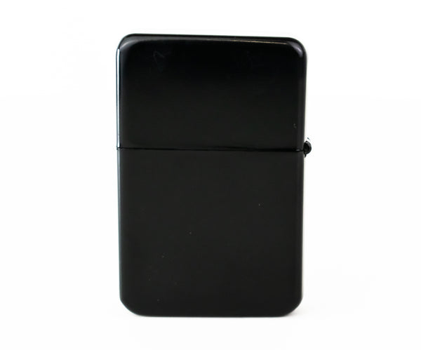 Steel Traditional Flip Lighter - Black
