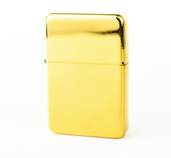Steel Traditional Flip Lighter - Gold