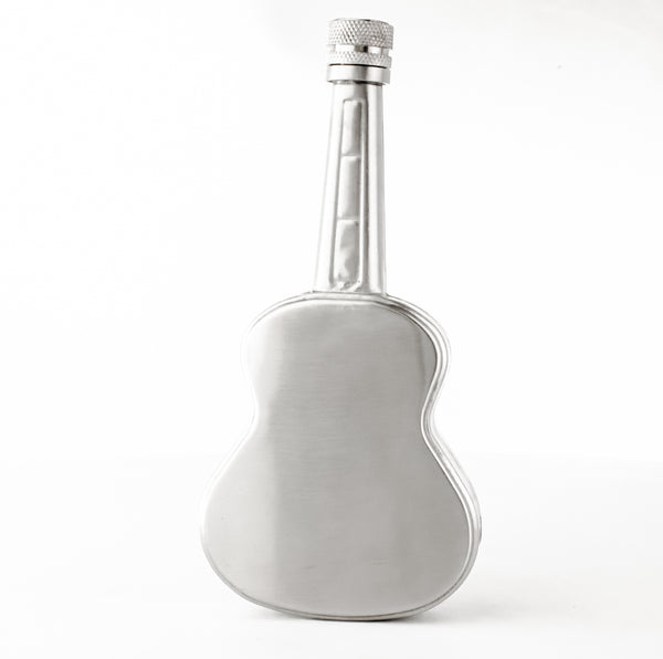 Personalised Silver Guitar 5oz Hip Flask