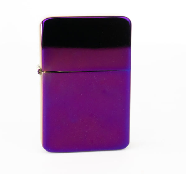 Premium Brass Flip Lighter - Purple