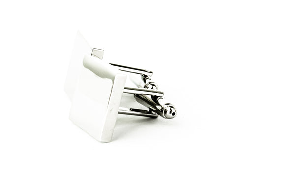 Square Rhodium Plated Cufflinks