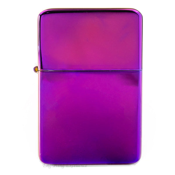 Premium Brass Flip Lighter - Purple