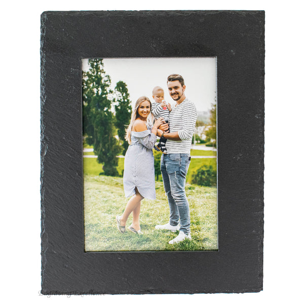 Personalised Slate Photo Frame 6x4", 5x7" or 8x6"