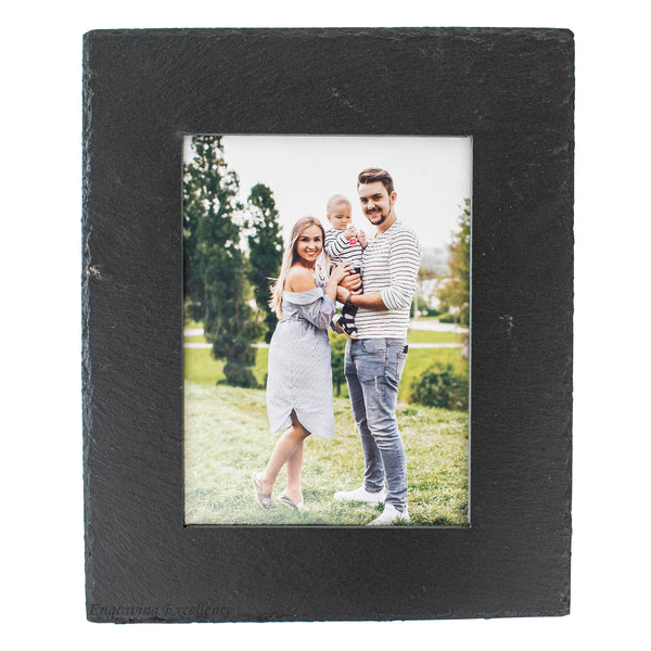 Personalised Slate Photo Frame 6x4", 5x7" or 8x6"