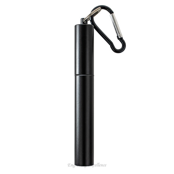 Personalised Collapsible Reusable Straw - Black