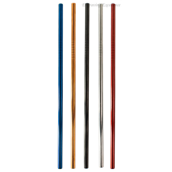 Personalised Colourful Reusable Straight Straws