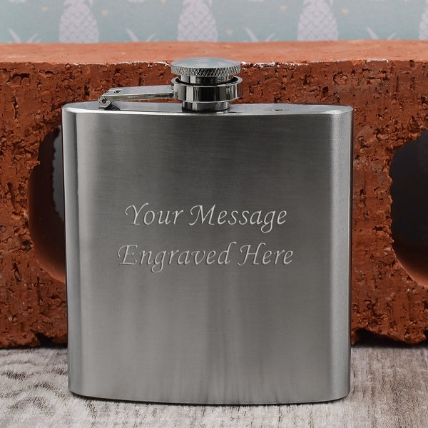 6oz Hip Flask with Funnel and Gift Box - Mother's Day Printed Lid