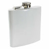 Engraved White 6oz Hip Flask