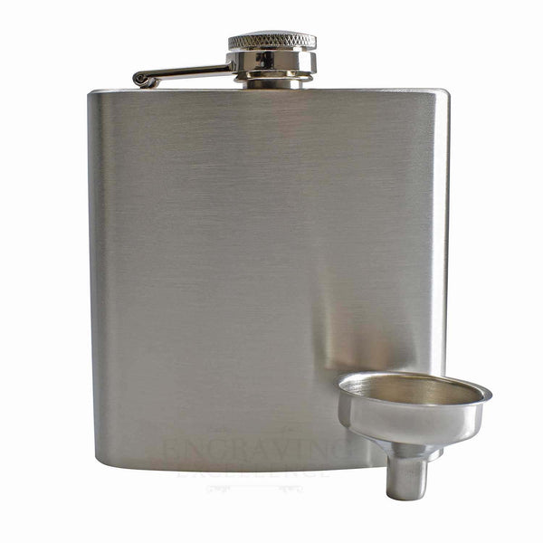 6oz Hip Flask with Funnel and Gift Box - Father's Day Printed Lid