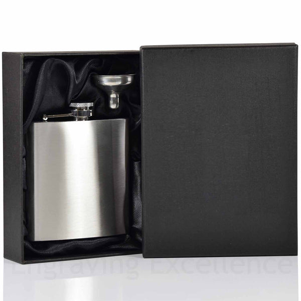 6oz Hip Flask with Funnel and Gift Box - Mother's Day Printed Lid