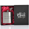 6oz Hip Flask with Funnel and Gift Box - Wedding Printed Lids