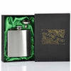 6oz Hip Flask with Funnel and Gift Box - Thank You Printed Lid