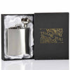 6oz Hip Flask with Funnel and Gift Box - Thank You Printed Lid