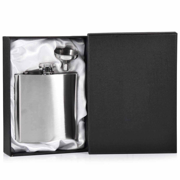 6oz Hip Flask with Funnel and Gift Box - Mother's Day Printed Lid