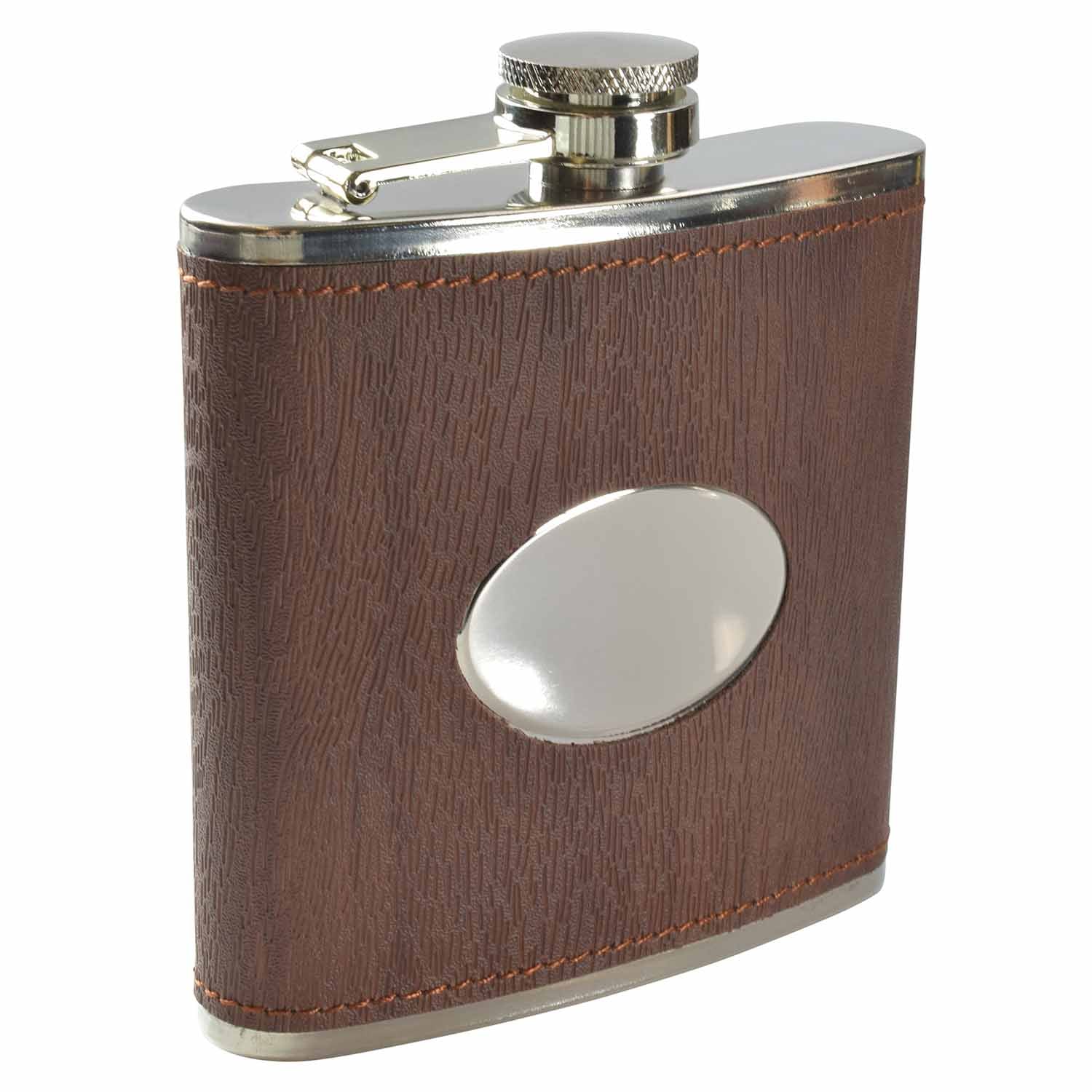 Oval Wood Hip Flasks