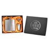 Father's Day Special 6oz Hip Flask in Gift Box with Funnel and Cups