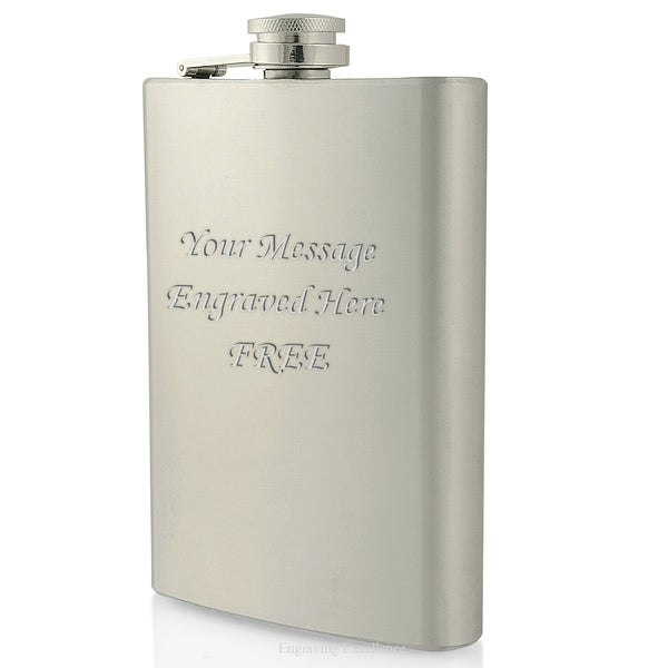8oz Hip Flask and funnel in Gift Box