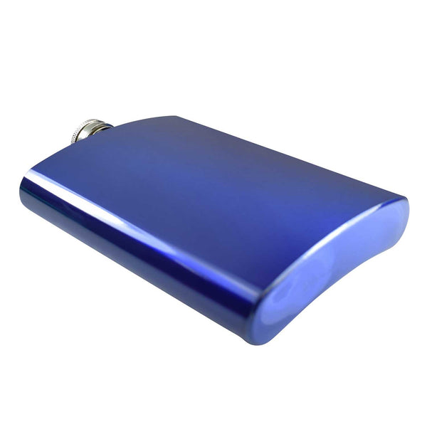 8oz Blue Hip Flask