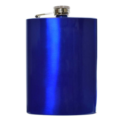 8oz Blue Hip Flask