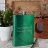 8oz Green Hip Flask