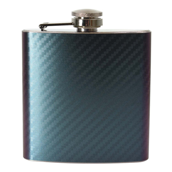 6oz Two Tone Purple/Green Carbon Hip Flask