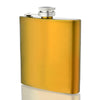 Engraved 6oz Shiny Gold Hip Flask