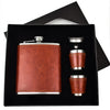 7oz Rustic Hip Flask Gift Set
