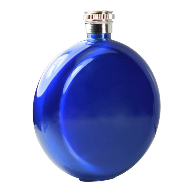 5oz round Hip Flask Blue