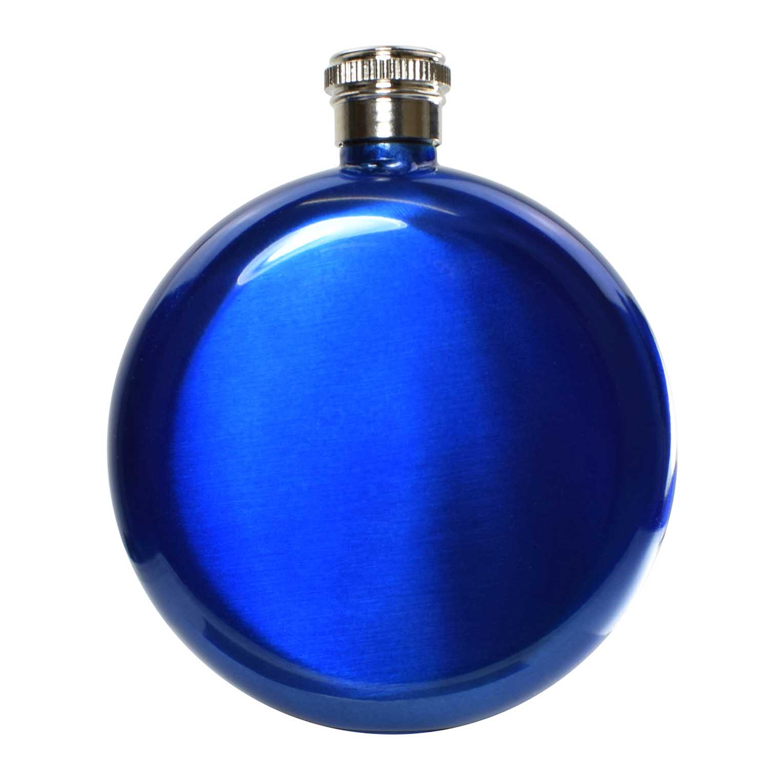 5oz round Hip Flask Blue