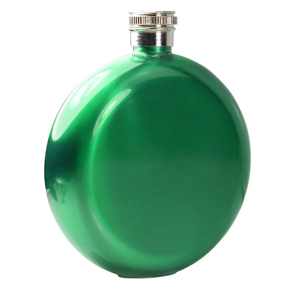 5oz round Hip Flask Green