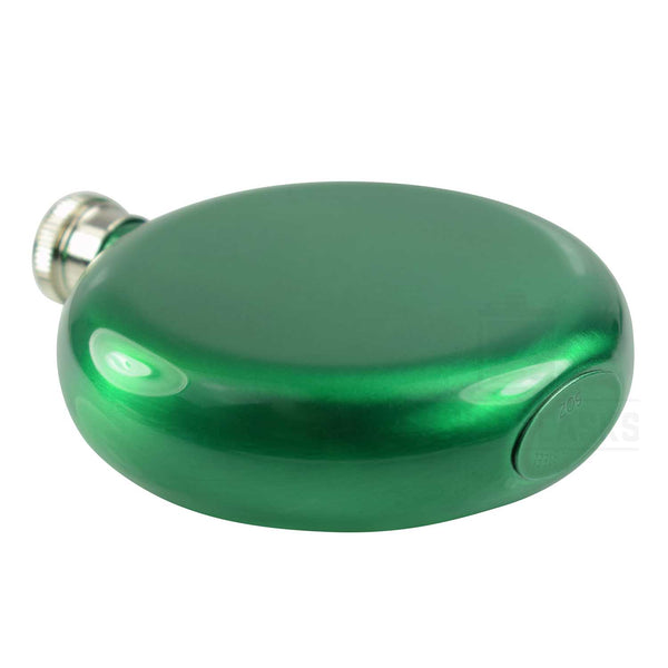 5oz round Hip Flask Green