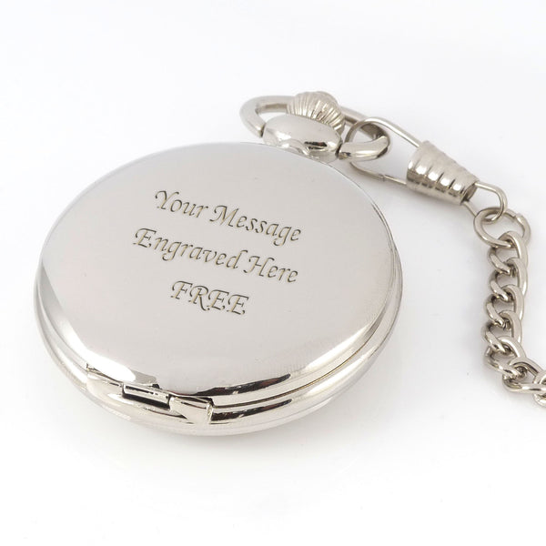 Silver Pocket Watch with Roman Numerals