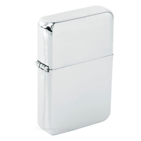 Steel Traditional Flip Lighter - Silver