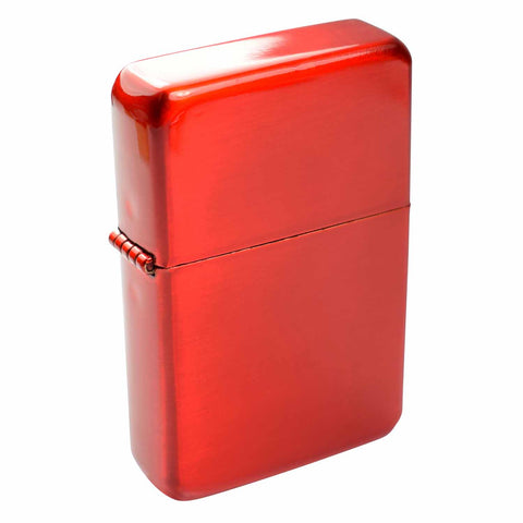 Steel Traditional Flip Lighter - Red