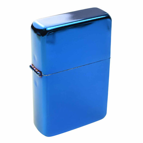 Steel Traditional Flip Lighter - Blue